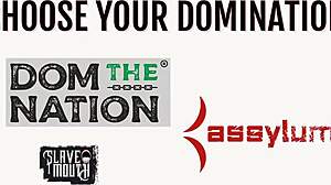 Brunette submissive licks master's ass before cum shower in bathing