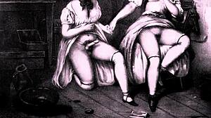 Vintage erotiske tegninger fra retro anime tegneserier