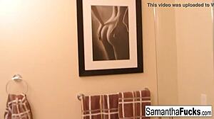 samantha saint starts morning with fun