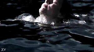 Supernatural sexy bikini girl swimming in the pool!