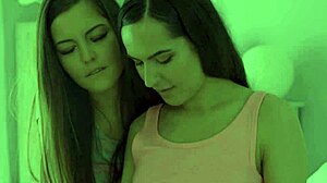 Wow! Lesbea Brunettes Cindy Shine and Monica Brown Scissor Hard and Lick Wet Pussy!