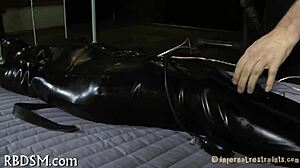 Bound in bondage for sadomasochistic play