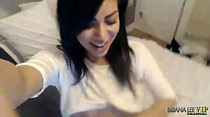 briana lee masturbating her natural tits on webcam? april 8th show