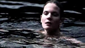 Supernatural sexy bikini girl swimming in the pool!