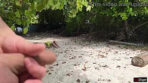 voyeur pervert jerks off busty milf and her stepdaughtr and cums on their faces while they sunbath