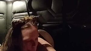 kitty gives blowjob with buttplug