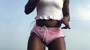 Watch crazybitch twerk on the beach?