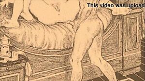 vintage erotic animation with retro cartoon hentai scenes
