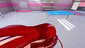 rias gremory hints at sex in the bathroom wearing bikini