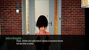 Bold brunette takes big cock in missionary.