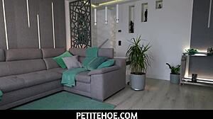 Petite teen 18+ gets dildo gift for Christmas