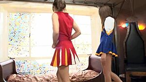 Two hot lesbians eagerly explore each other with passion