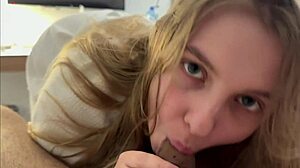 Delivery man’s huge dick pounds juicy porn actress with creampie finish