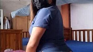 Horny Nurse Prepares For Work, Dreaming Patients Will Fuck Her Big Ass In Hospital.