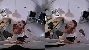 In Dark Room VR, Josephine gives blowjob in POV scandal