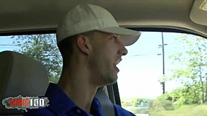 skinny teen 18+ with short hair hard fucked by a huge cock