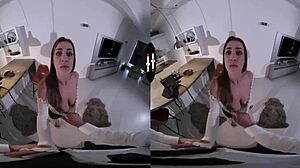 In Dark Room VR, Josephine gives blowjob in POV scandal