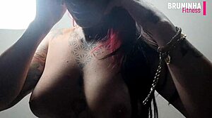 Brazilian Cowgirl Shows Silicone Ass!