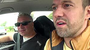 Sabine’s big tits bounce as Reinhard urges a wild fuck in German hentai.