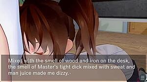 Karin's Loving Oral Under the Desk in School Blazer