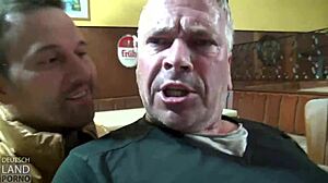 Sabine’s big tits bounce as Reinhard urges a wild fuck in German hentai.