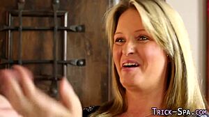 Tricked Masseuse Swallows Cum In Mouth