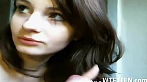 Gorgeous teen gets fucked doggy style on webcam nightly. Her tight body shines at 1hottie.