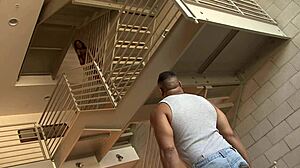 Young Brunette Passionately Rides Monster Cock in Stockings