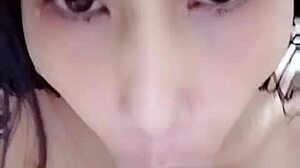 Thai Babe Shoves Huge Dildo in Tiny Pussy Close-Up