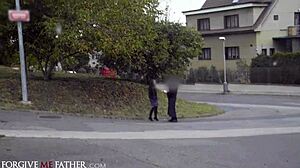 Lost russian girl gets rough fucked in van on new year's!