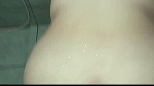 Anime wife gets intense fucking in the bathroom bath