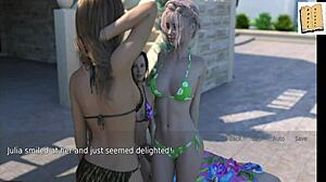 A wife and her stepmother in this hentai scene.