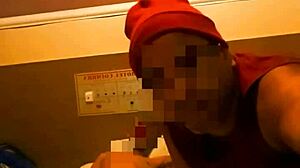 Passive Partner Eats Ball With Satisfaction