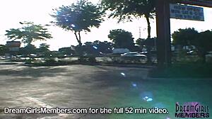 Two bffs flash fast food employees and one flashes back