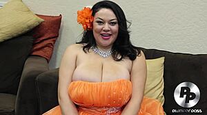 Busty Latina BBW Julia Juggs In Plumper Interview BTS