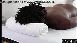 Muscular French Guy Takes Big Black Cock in Hardcore Gay Action