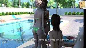 A wife and her stepmother in this hentai scene.