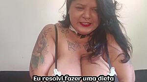 as a milf, i went vegan and ate pierced nipple veggies through my pussy in bedroom