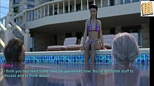 A wife and her stepmother in this hentai scene.