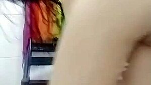 Thai Babe Shoves Huge Dildo in Tiny Pussy Close-Up