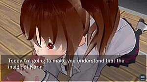 Karin's Loving Oral Under the Desk in School Blazer