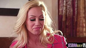 Cute Blonde Lesbian Devours Hairy Pussy