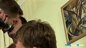 hard gay twinks threesome