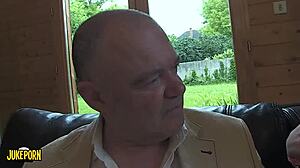 Skinny blonde milf really enjoys anal and sucking monster cocks