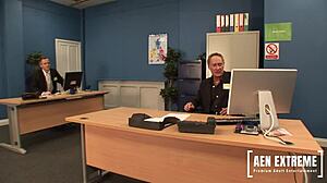 Teen Secretary Olga Cabeava Broken In By Three Hungry Cocks