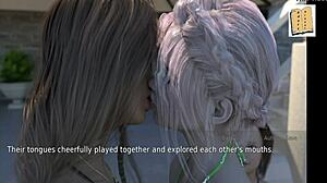 A wife and her stepmother in this hentai scene.