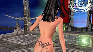 Animated 3d cartoon video of indian teen giving poses in various positions.