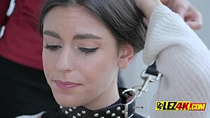 Fancy Lesbians Playing with Strapon in Luxe Home