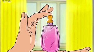 Anime girl grows from perfume spray