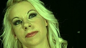 Bound European sub feels rough domination while sucking cock with small tits